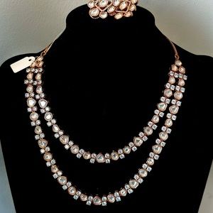 Stunning Rose Gold plated CZ necklace!!